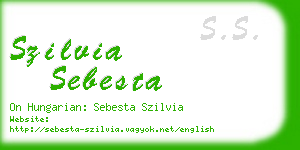 szilvia sebesta business card